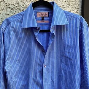 Thomas pink men’s dress shirt size 15 1/2